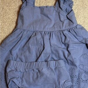 Hanna Andersson Light Blue Baby Outfit